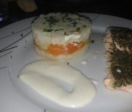 Saumon sauce camembert