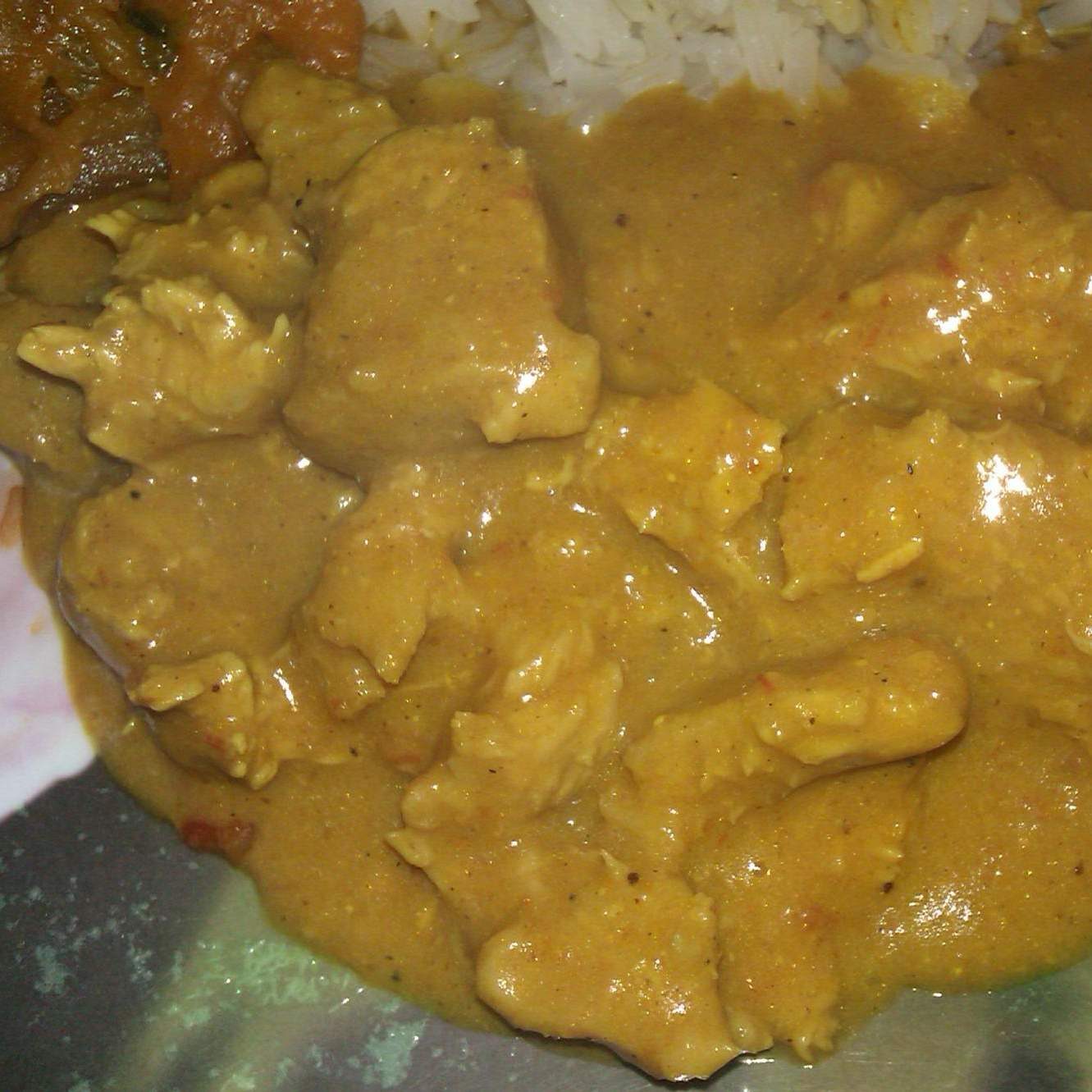 Sauté de dinde au coco et au curry