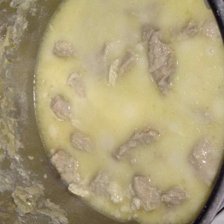 Sauté de porc sauce camembert