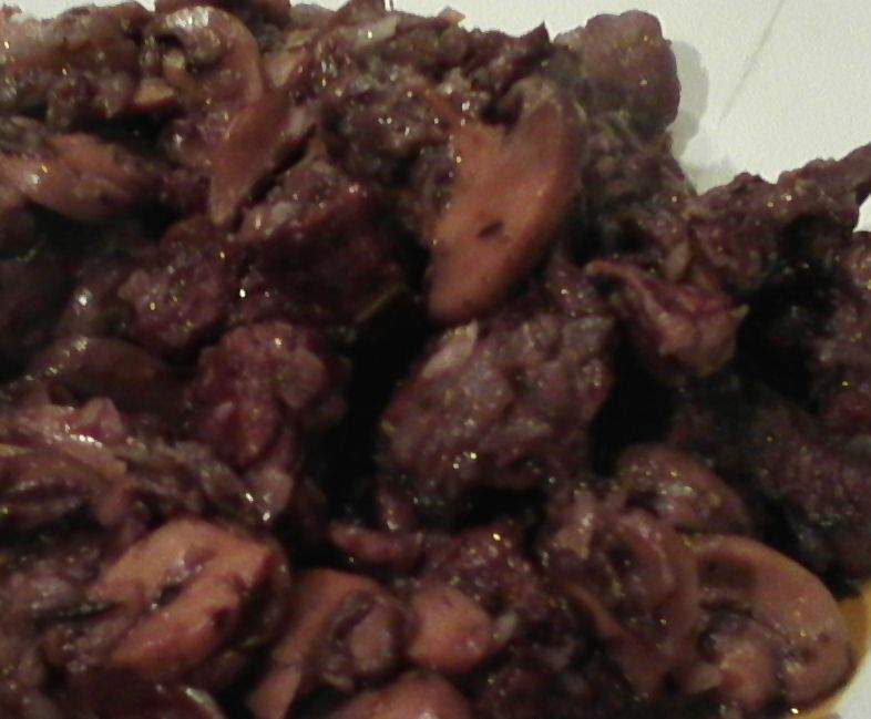 Sauté de veau au vin rouge