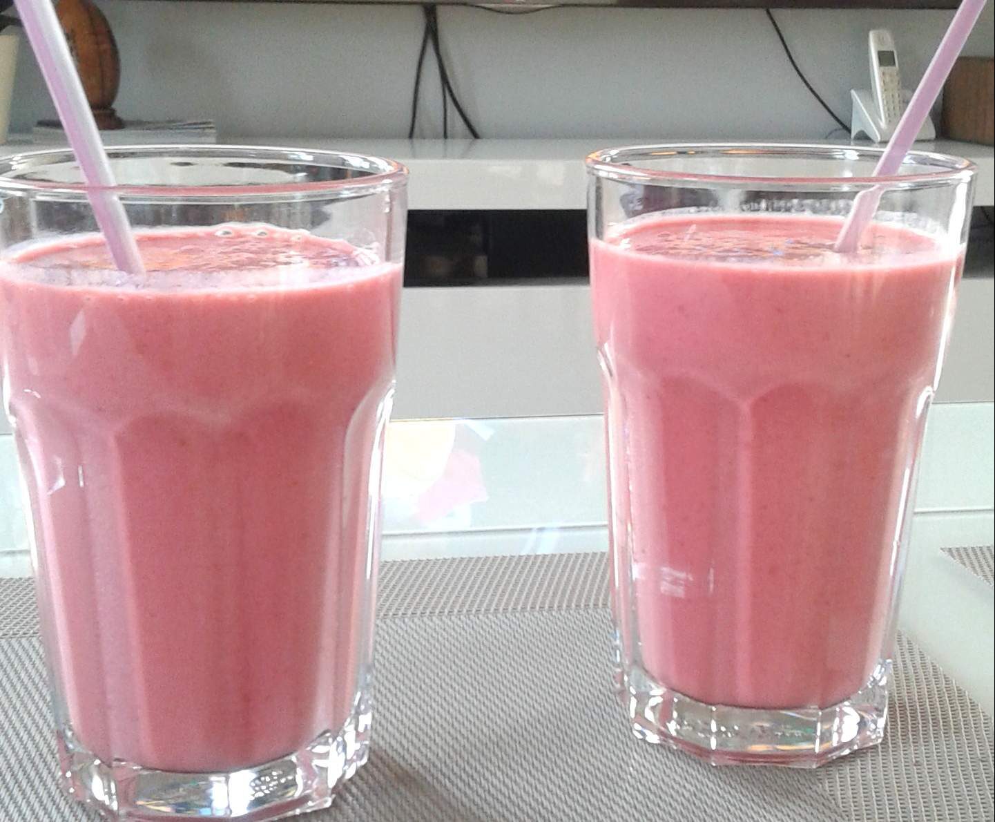smoothie orange framboise