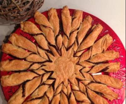 Soleil feuilleté à la tapenade