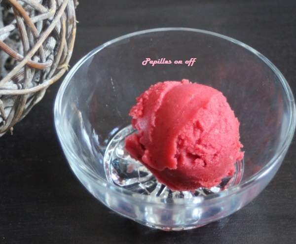Sorbet à la fraise de Carpentras sans oeufs (spécial allergique)