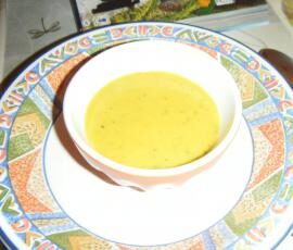 Soupe aux 4 légumes (potimarron, poireaux, carottes et courgettes)