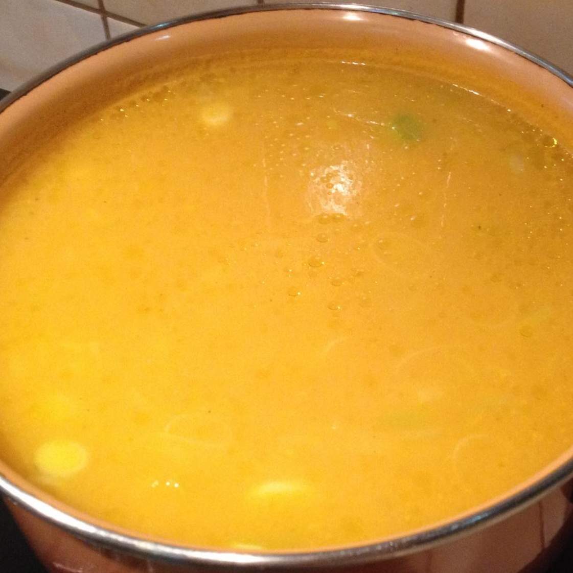 Soupe aux poireaux et pois chiches