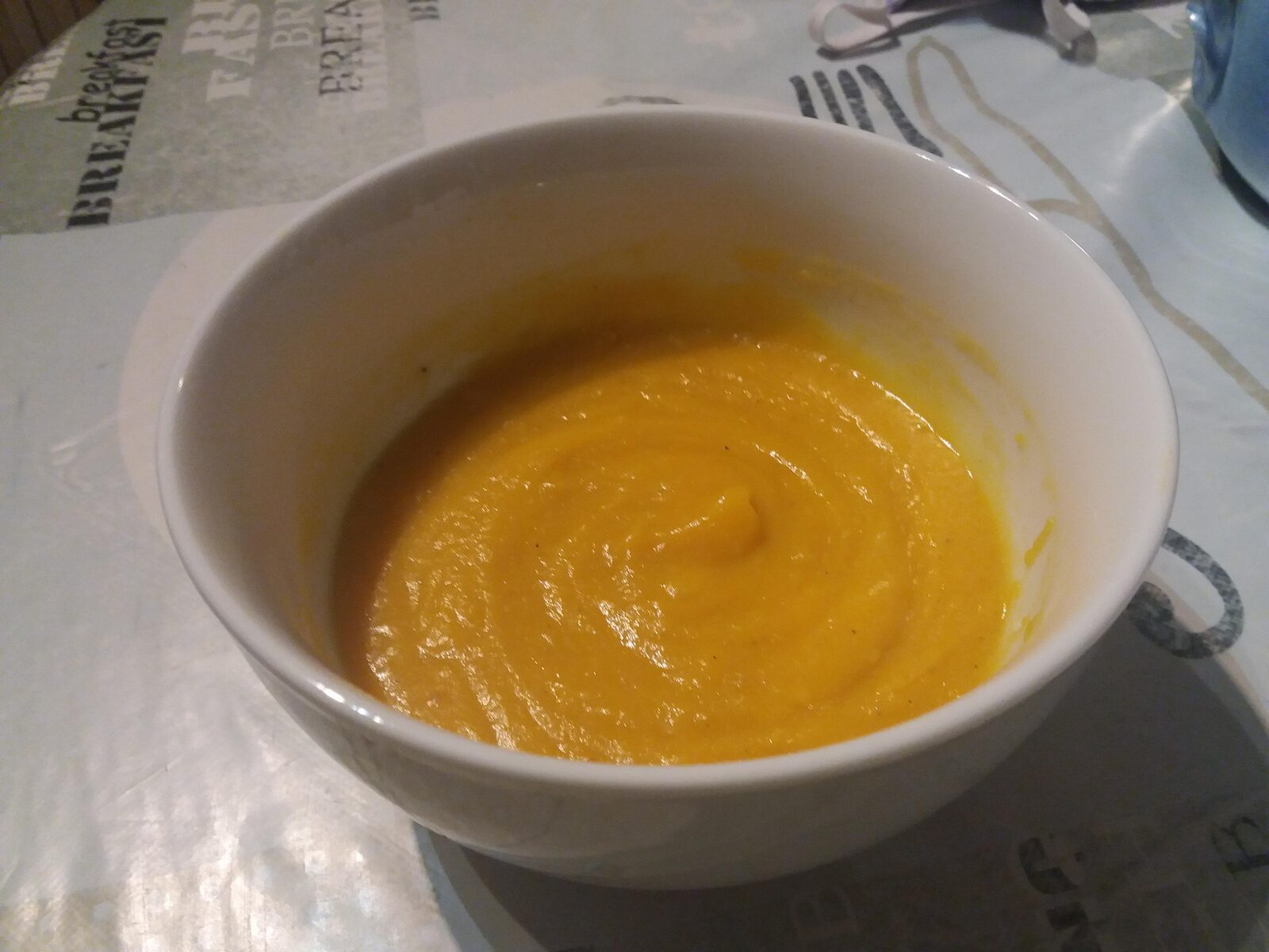 Soupe butternut, tomate, pomme de terre