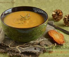 Soupe carotte, lentille rouge et coriandre