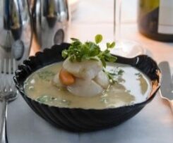 Soupe chorizo au saint Jacques