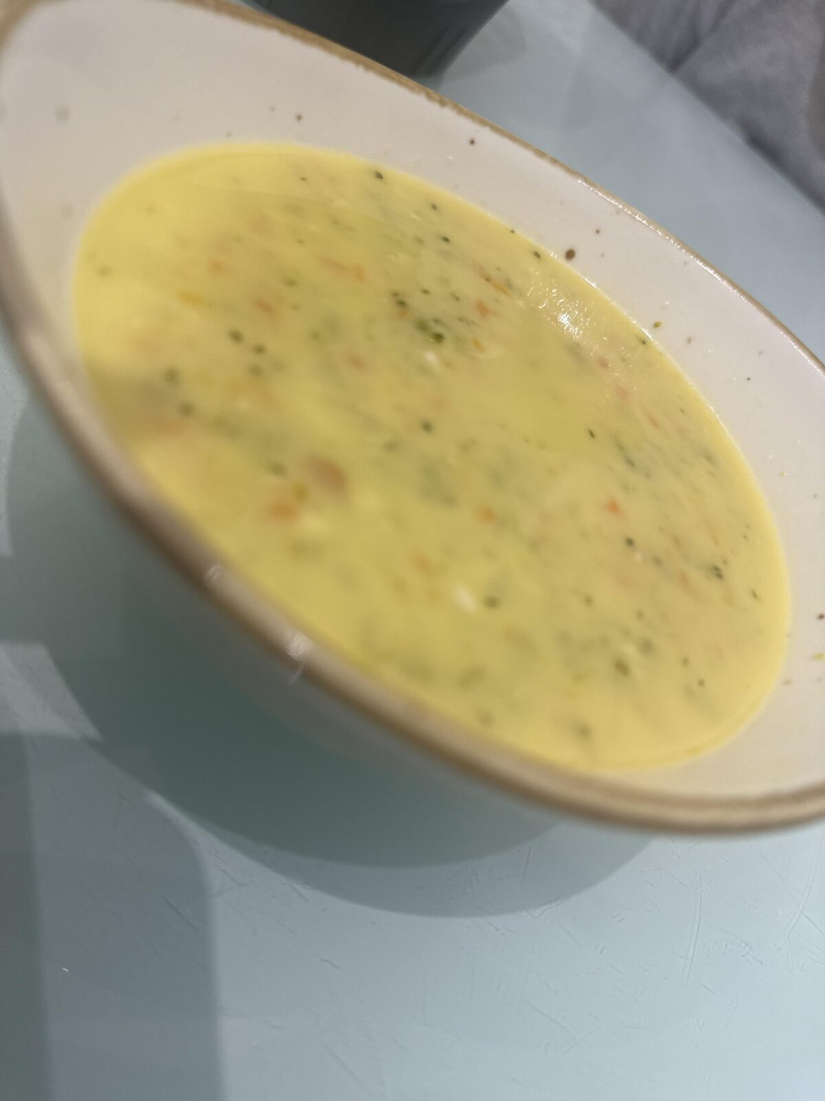 Soupe de brocolis crevettes