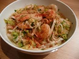 Soupe de chou chinois aux crevettes