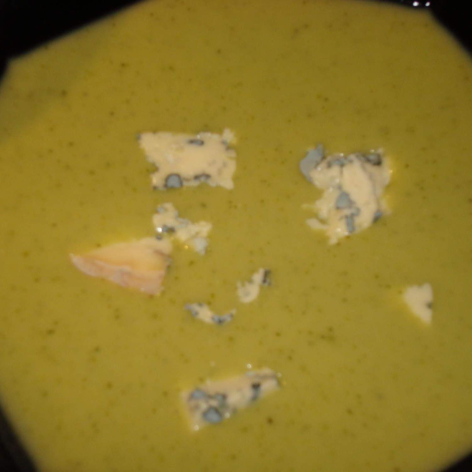 Soupe de courgettes au bleu d'Auvergne