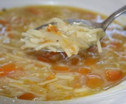 soupe de légumes aux vermicelles