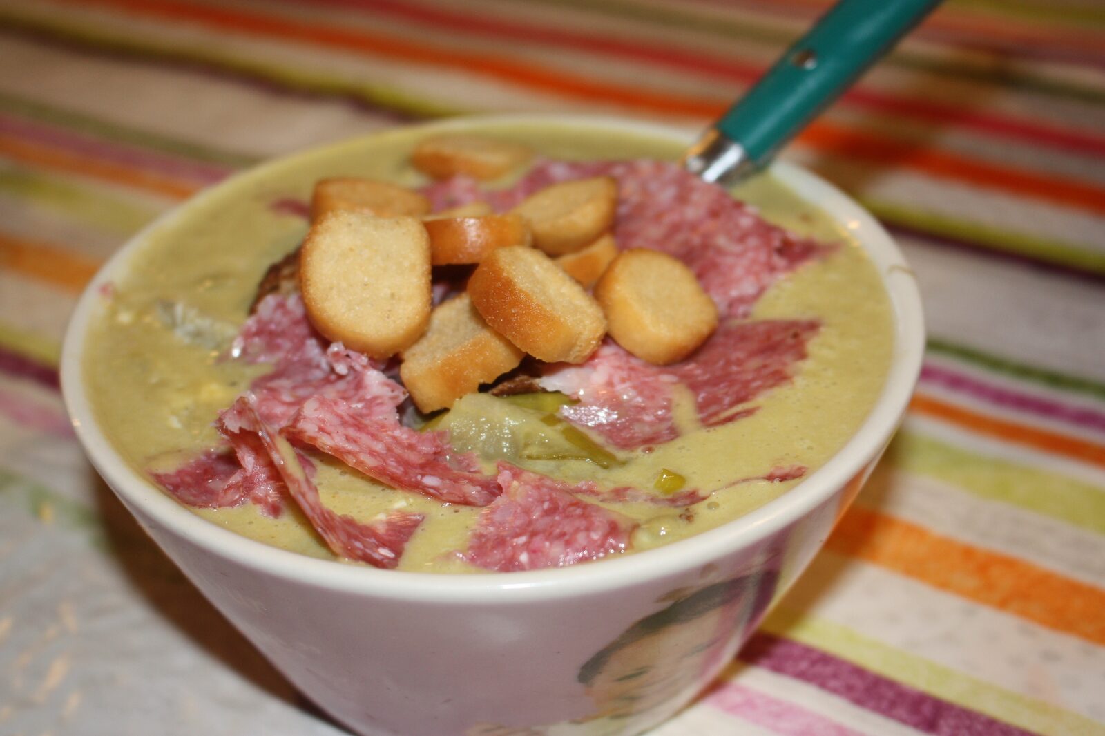 Soupe de petits pois à la laitue