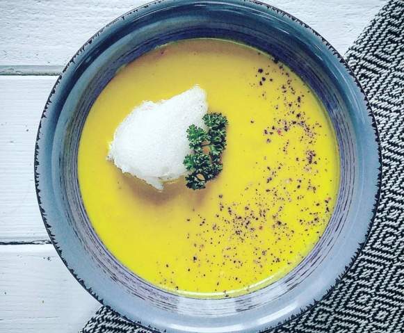 Soupe de potimarron et foie gras