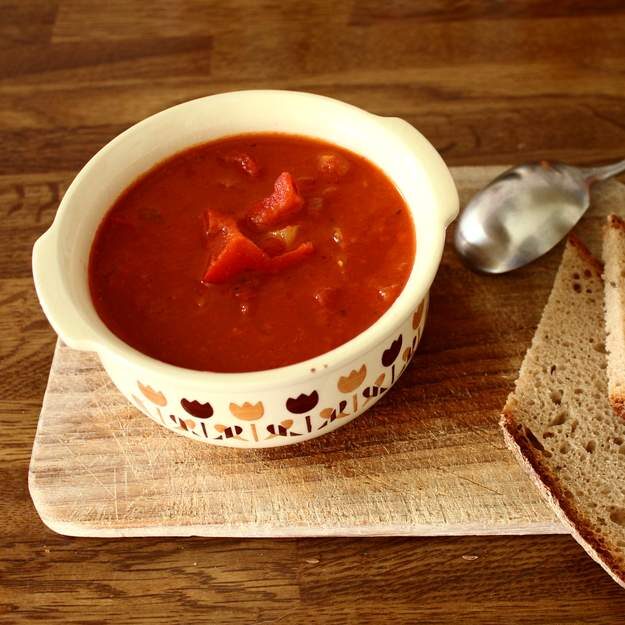 Soupe de tomates au chèvre