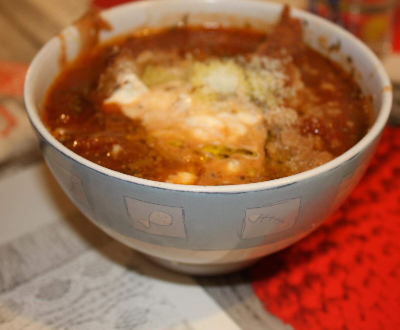 Soupe tomates champignons au madère