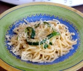 Spaghetti aux courgettes façon carbonara
