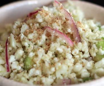Taboulé de chou-fleur à l'avocat