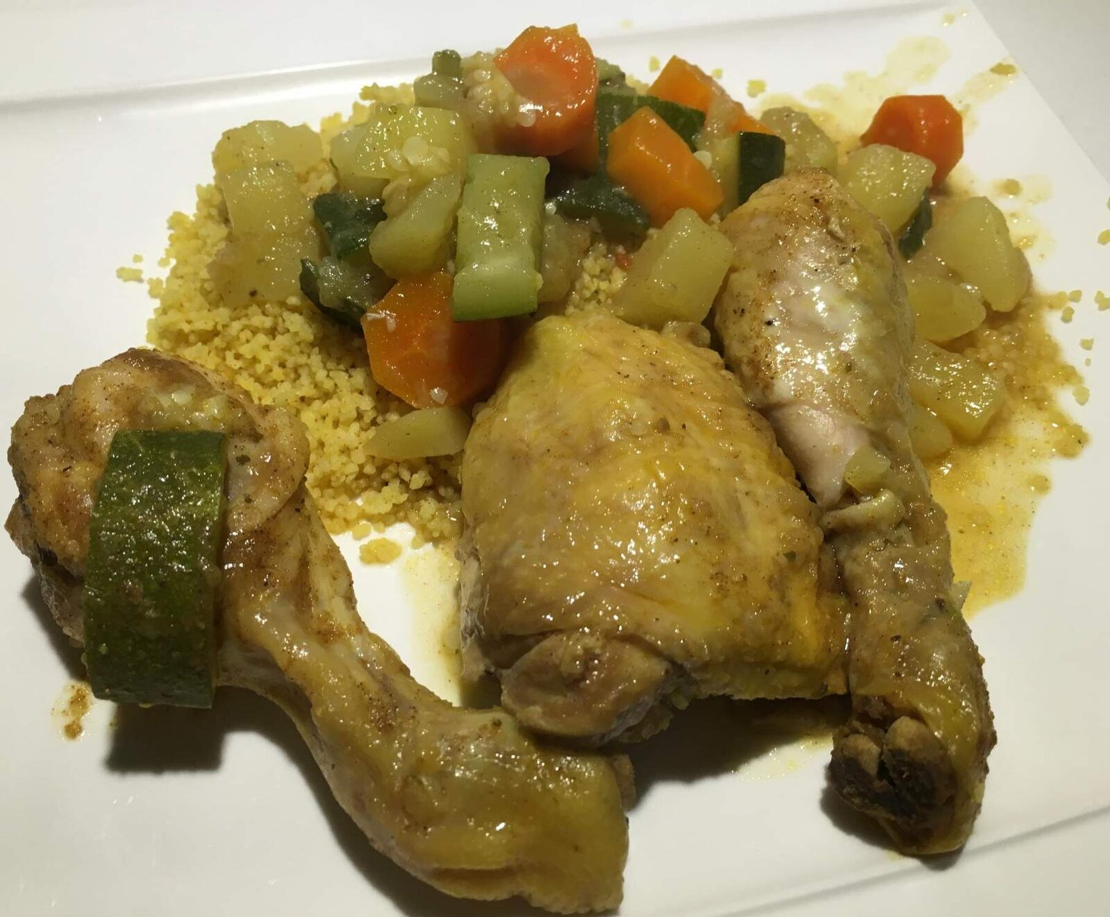 Tajine de poulet et couscous