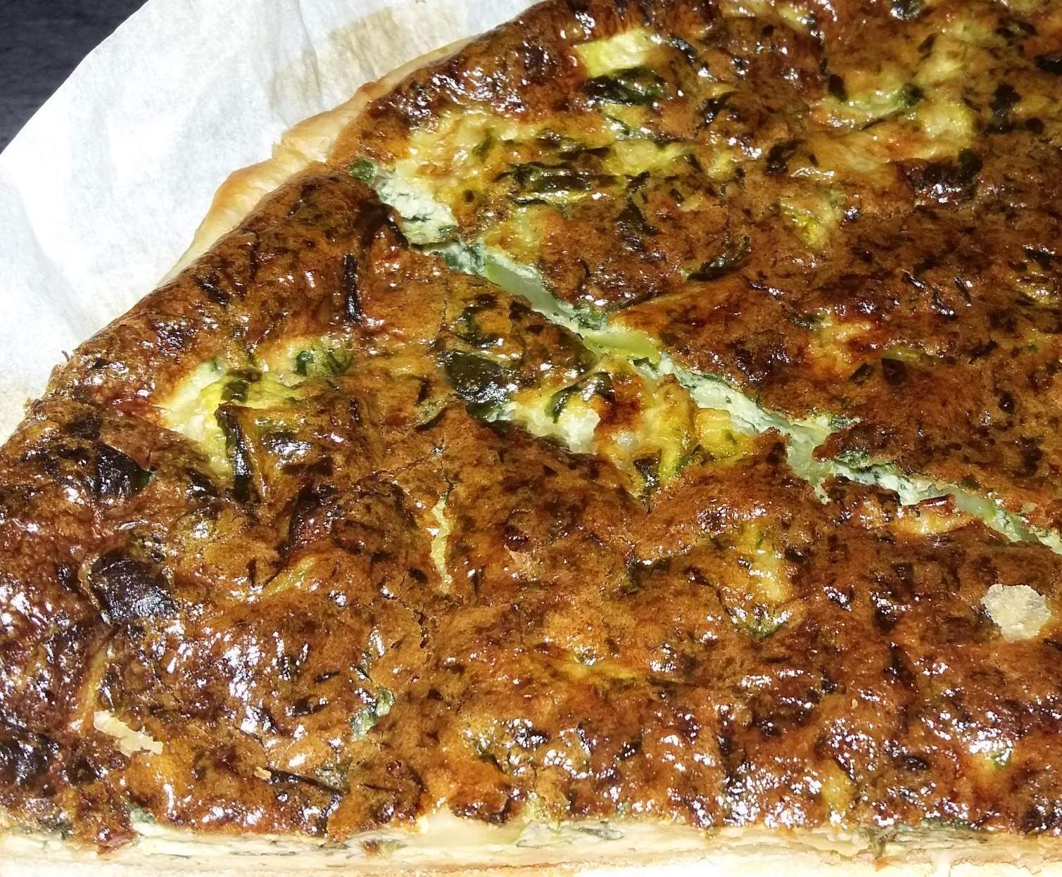 Tarte à la courgette et épinards