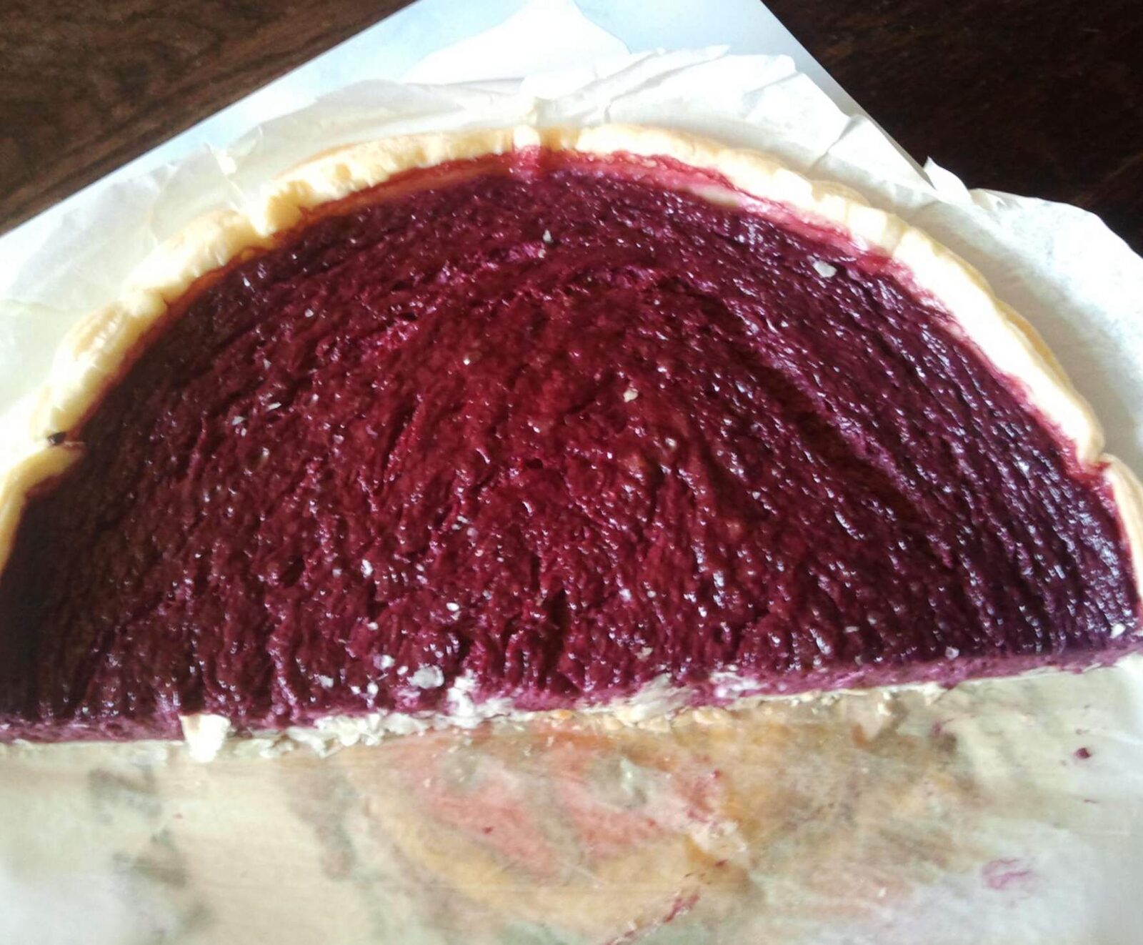 Tarte a la crème de mures