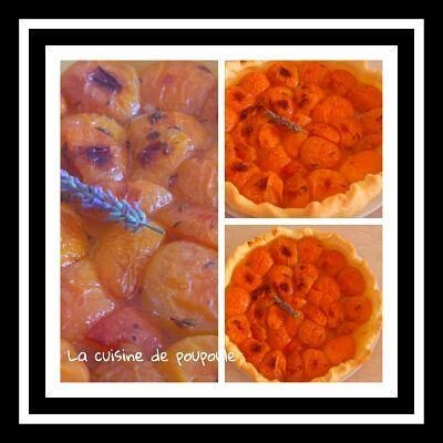 Tarte abricots lavande
