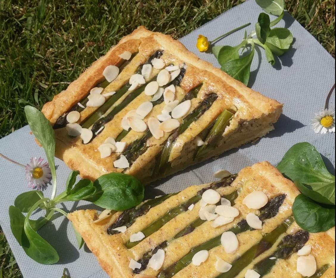 tarte amandine asperge parmesan