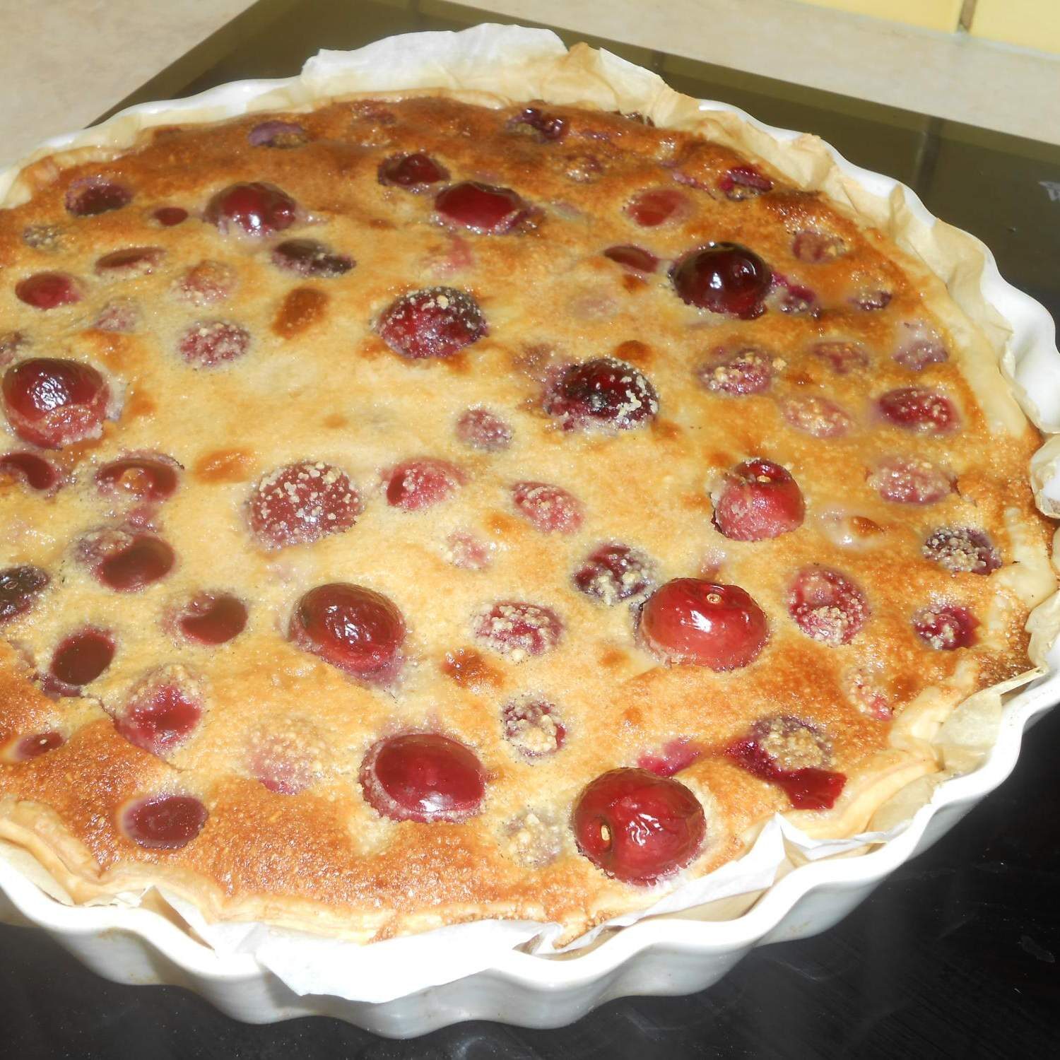 Tarte amandine aux cerises