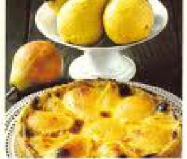 Tarte au flan et aux poires