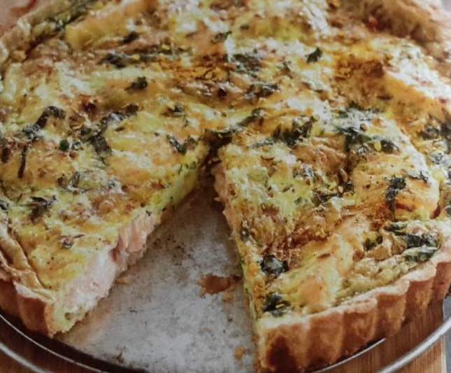 tarte au saumon et à la crème de coco