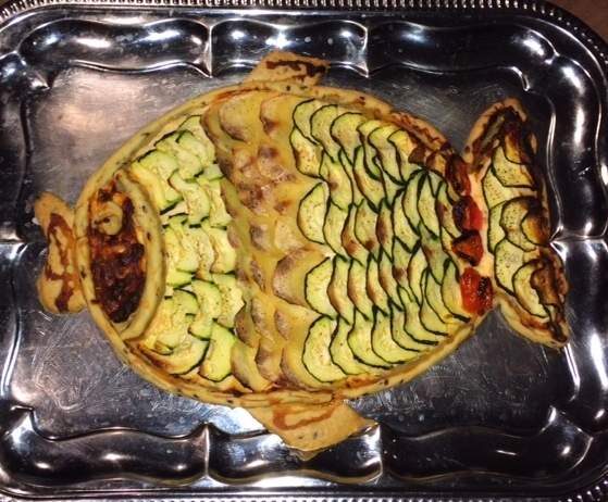 Tarte au saumon et courgette