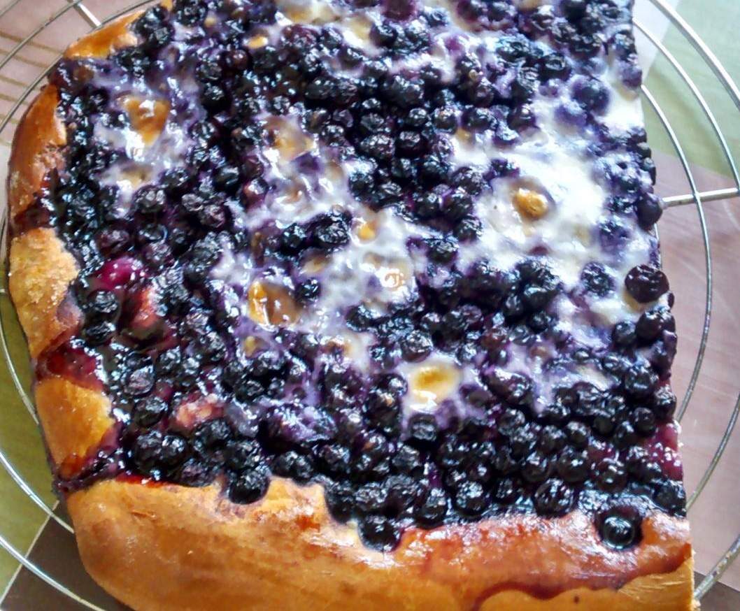 Tarte au sucre et aux myrtilles