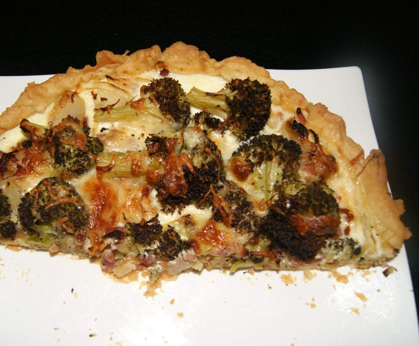 Tarte aux brocolis et aux lardons