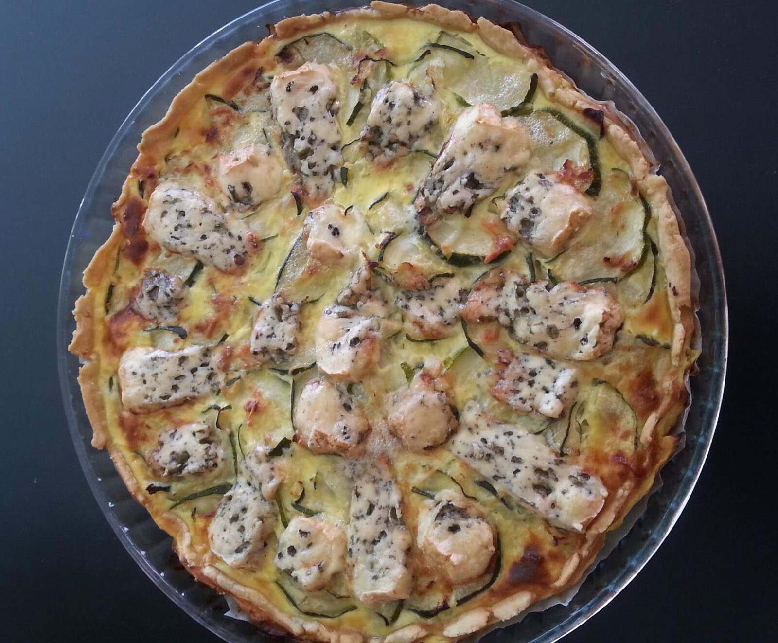Tarte aux courgettes jambon fromage
