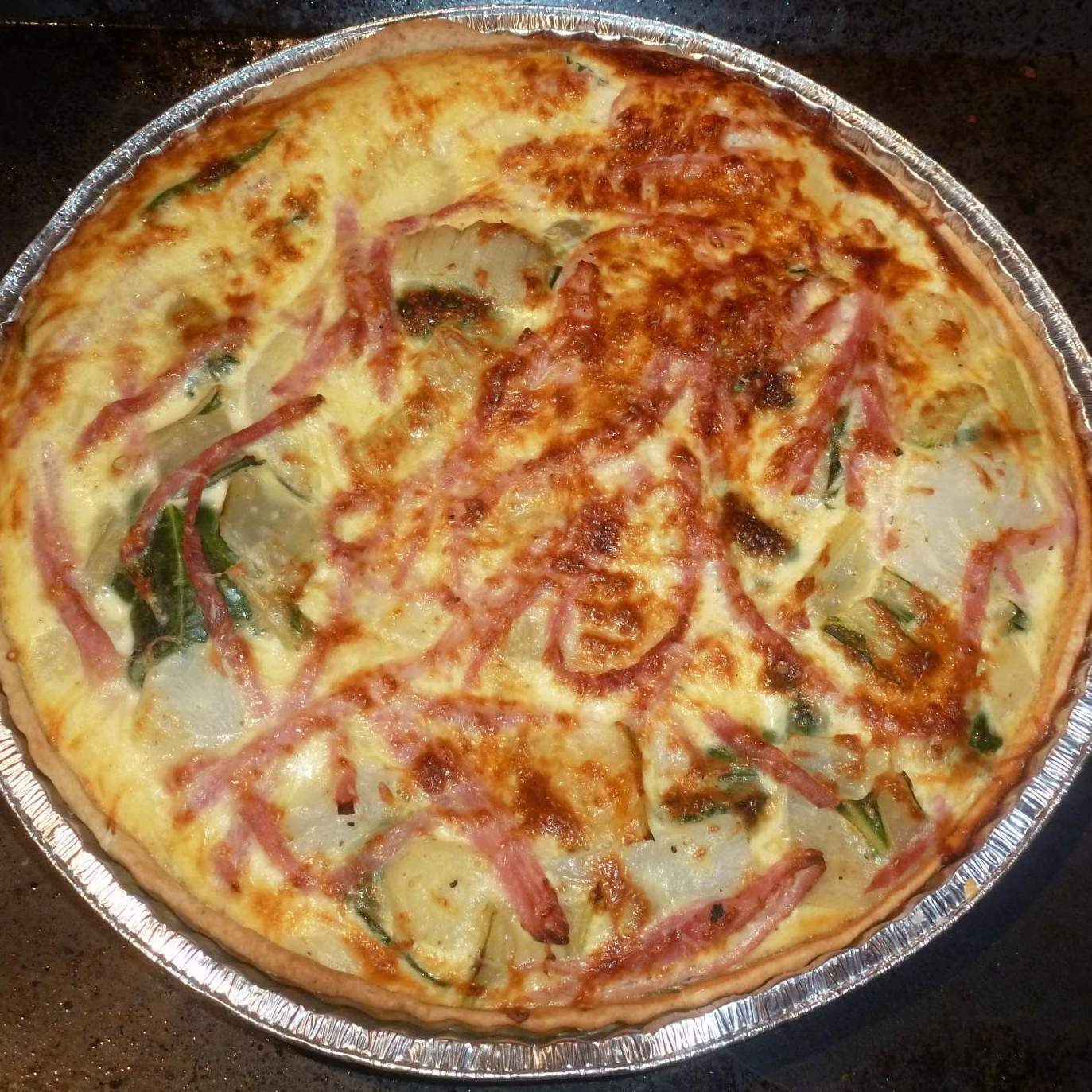 Tarte aux légumes oubliés et au jambon