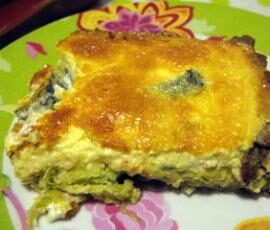 Tarte aux poireaux et au chèvre