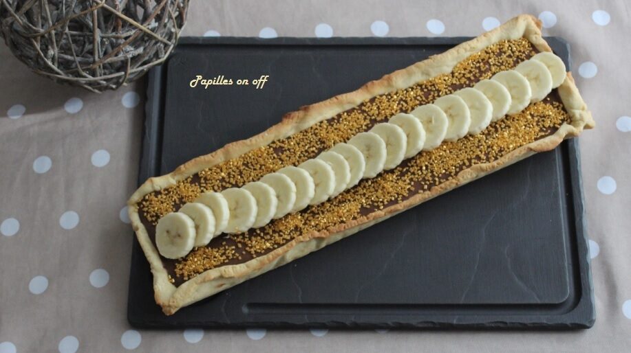 Tarte banane et chocolat