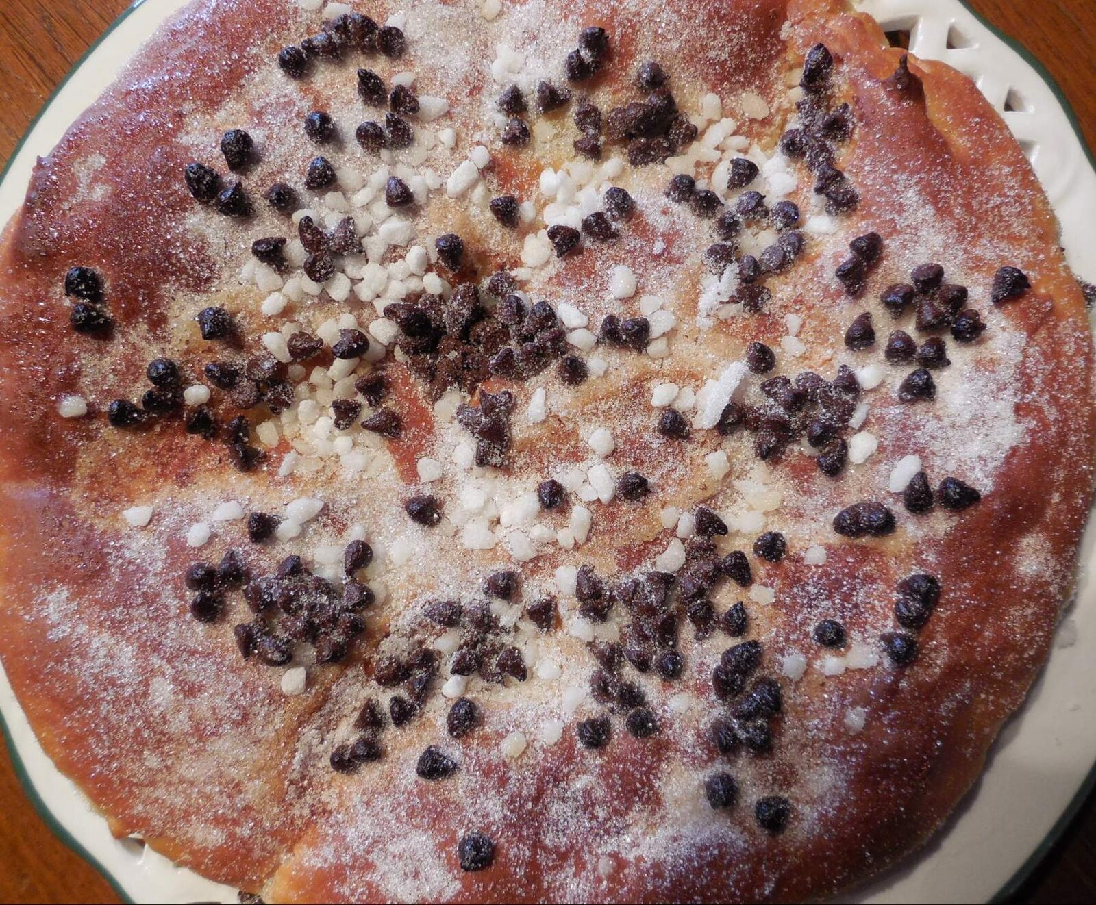 TARTE BRIOCHEE AU PEPITES DE CHOCOLAT