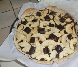 tarte brisée amandine pommes-chocolat