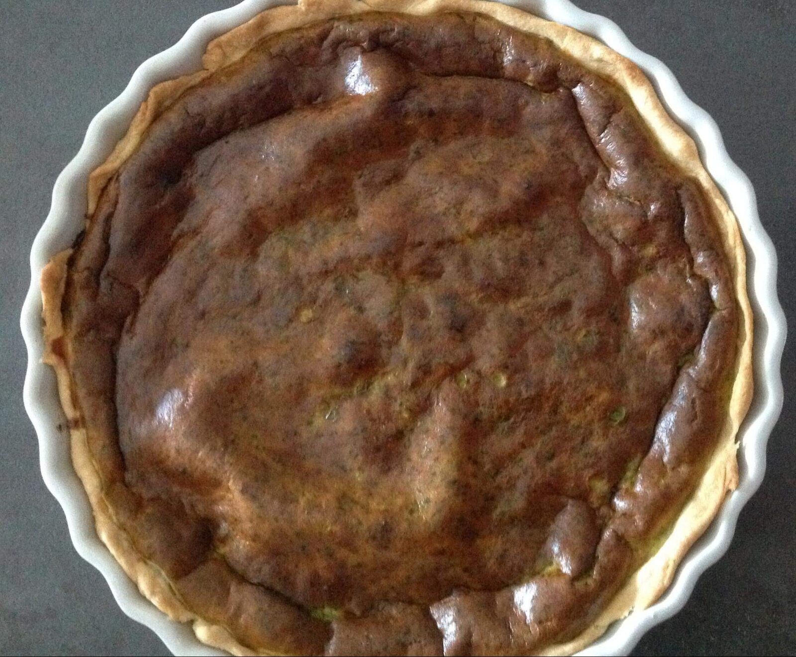 tarte brousse, epinard, saumon