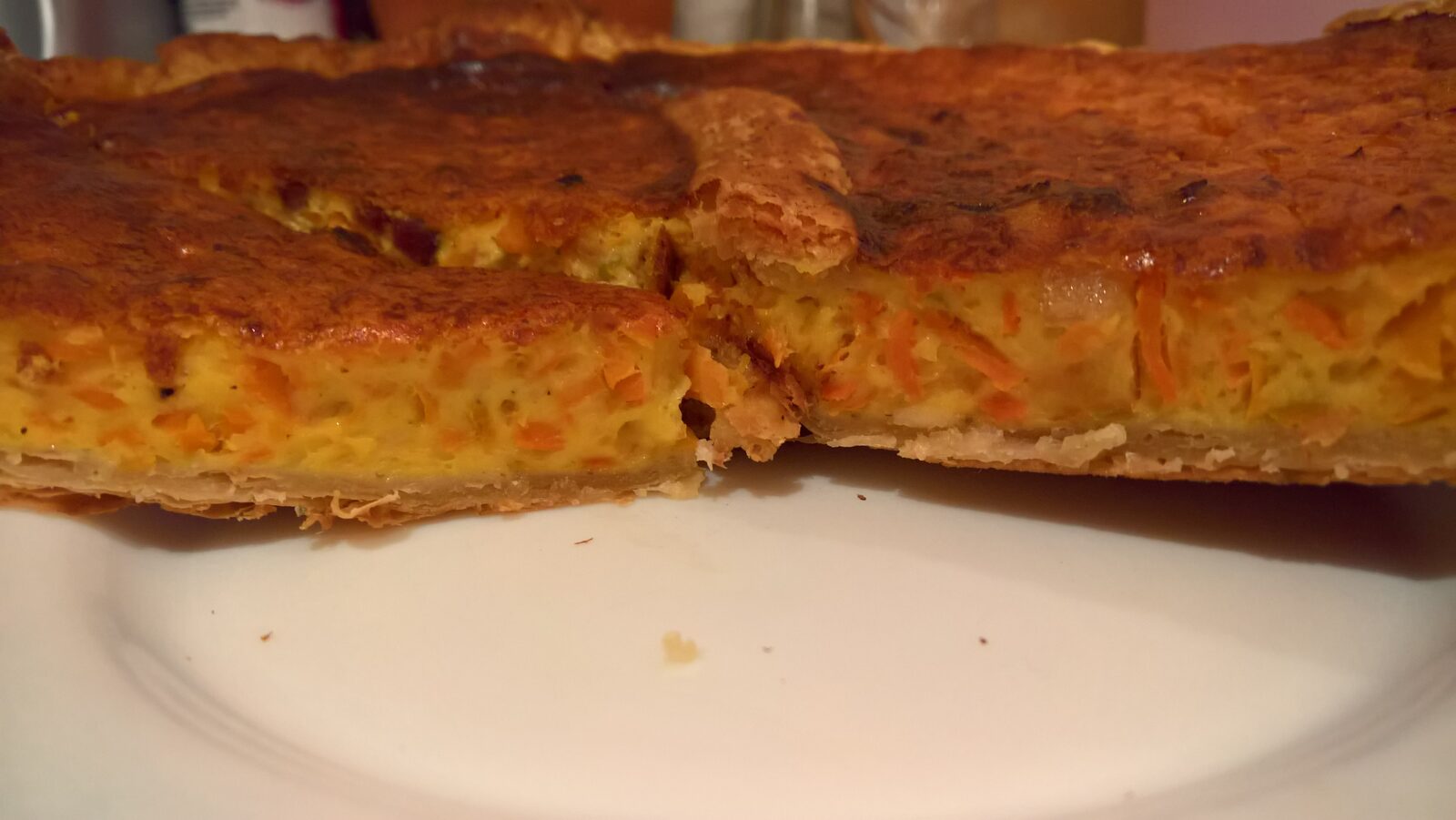 Tarte carotte et lardons