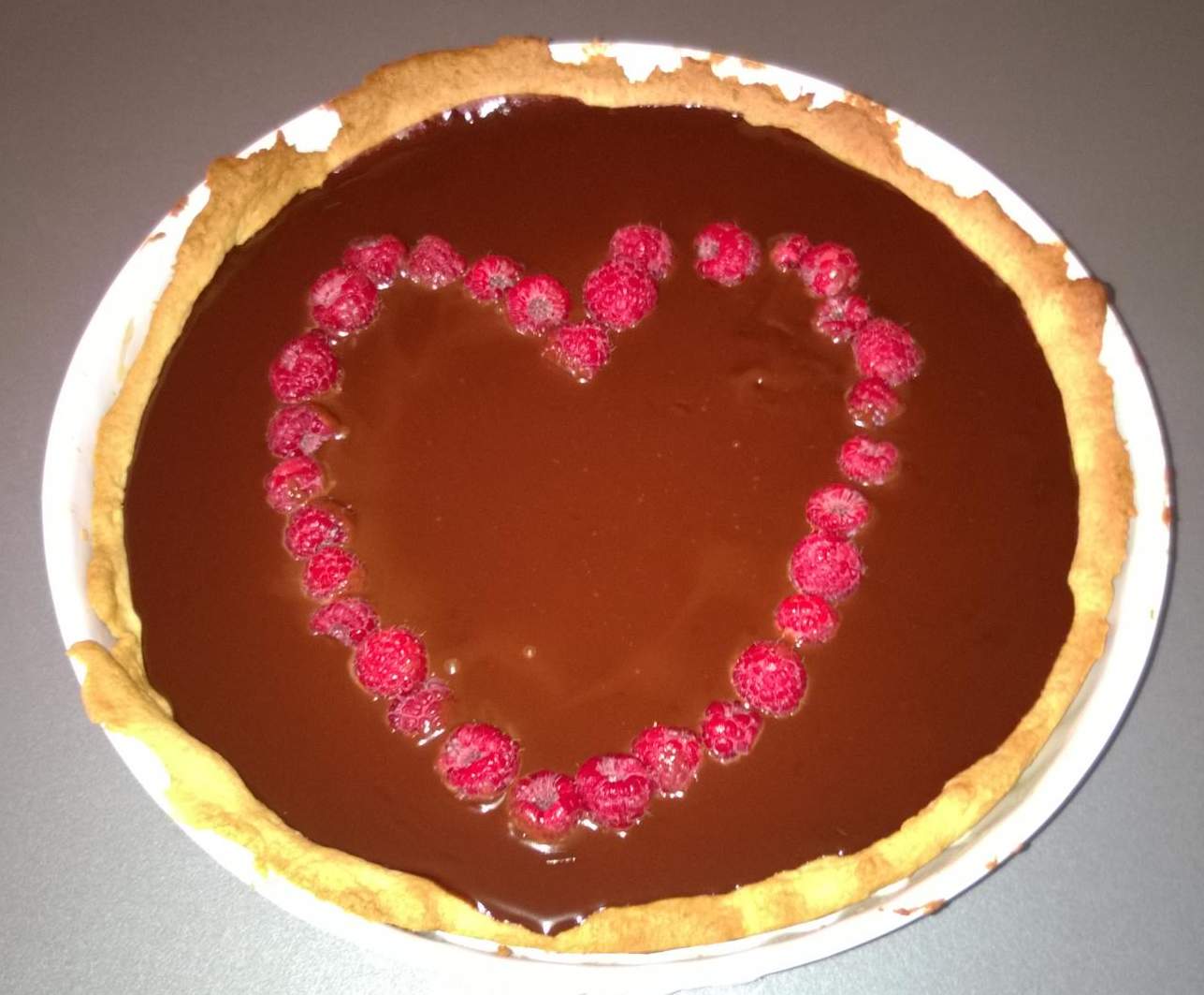 tarte chocolat framboises