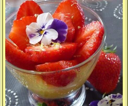 Tarte citron fraises en verrine