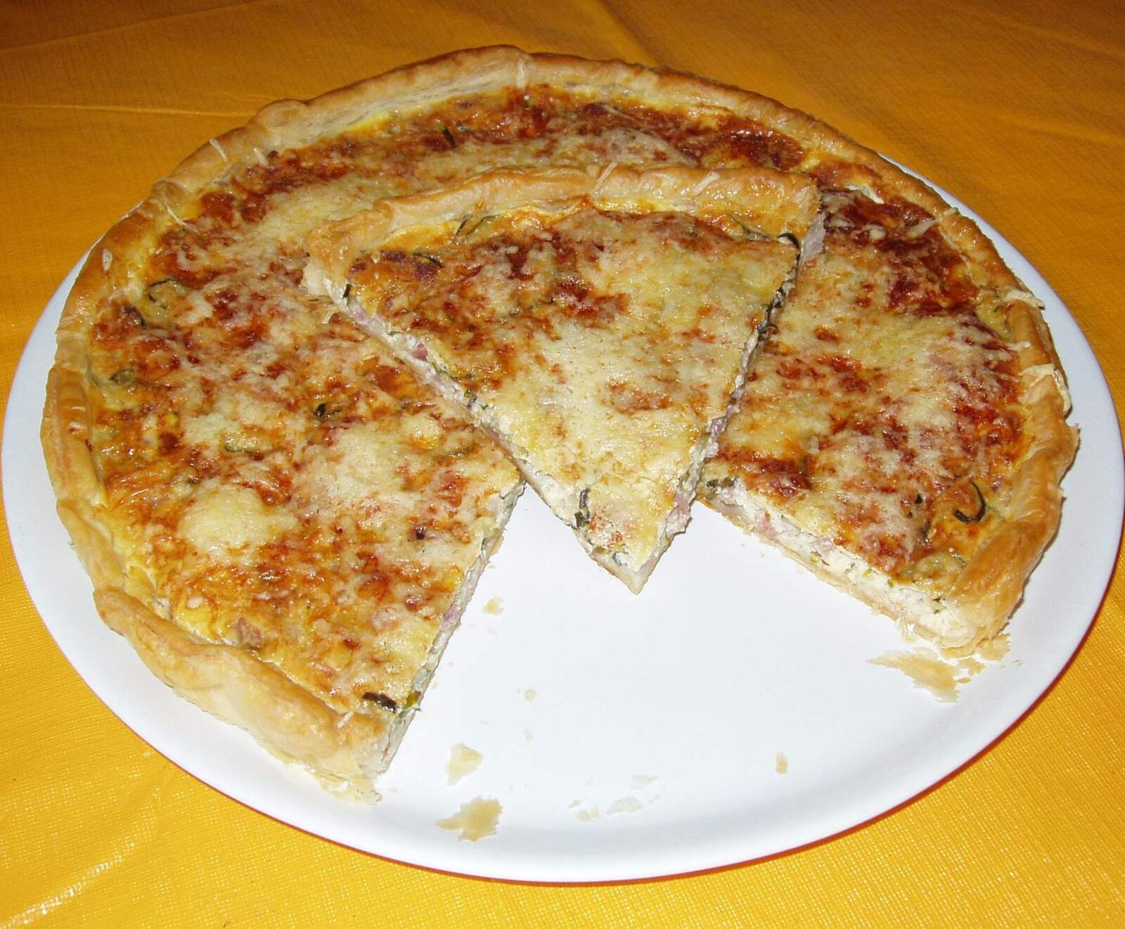 Tarte courgettes jambon