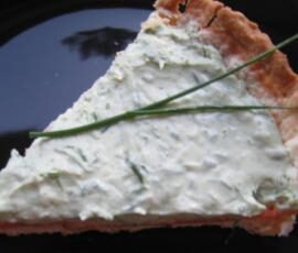 Tarte crème ciboulette et poivron