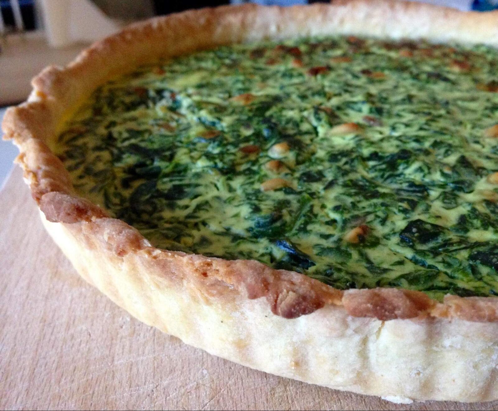 Tarte épinards Ricotta et pignons grillés
