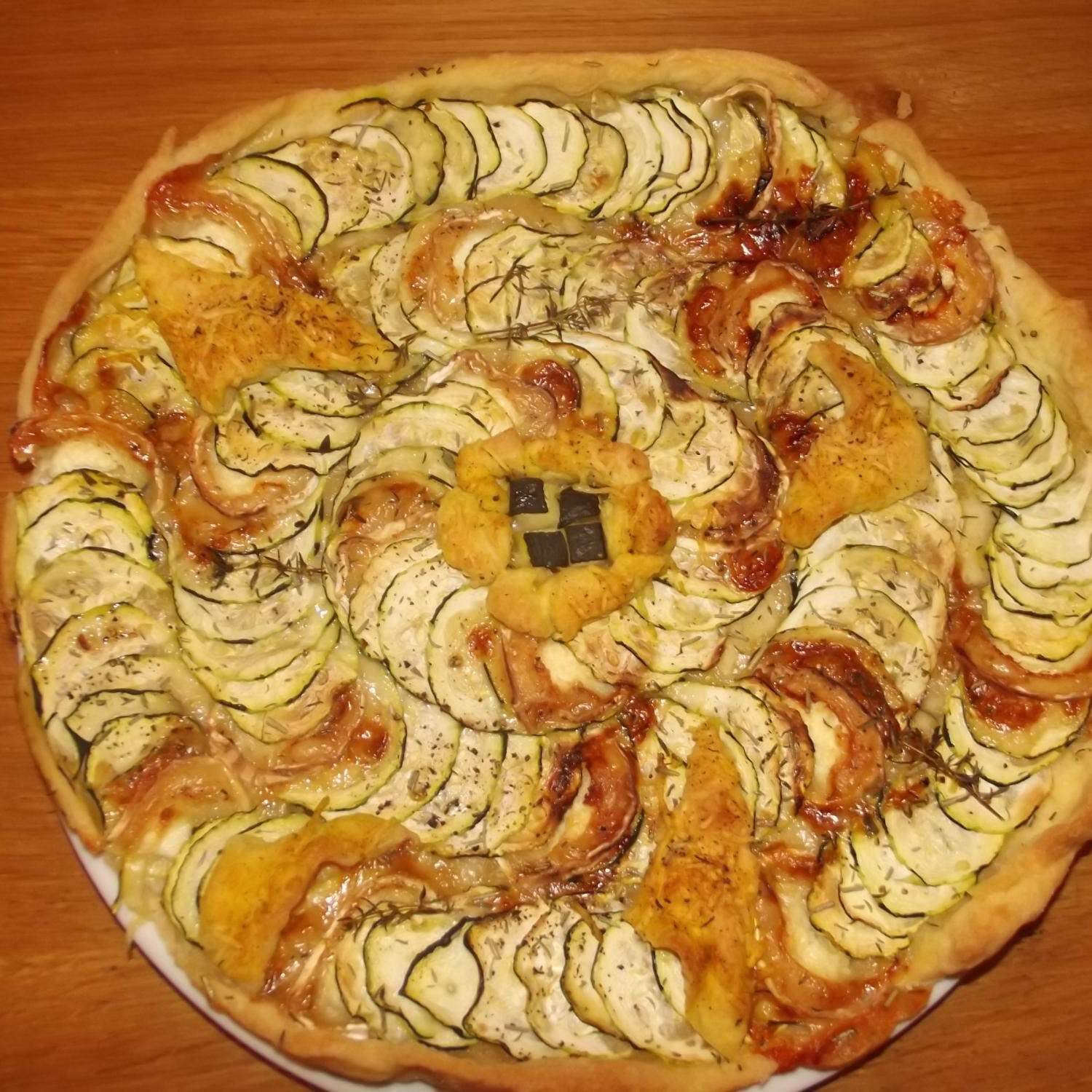 Tarte fine à la courgette