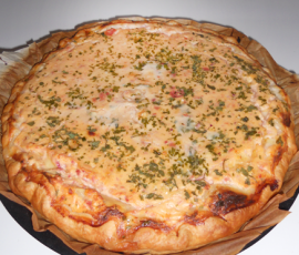 Tarte jambon - tomate