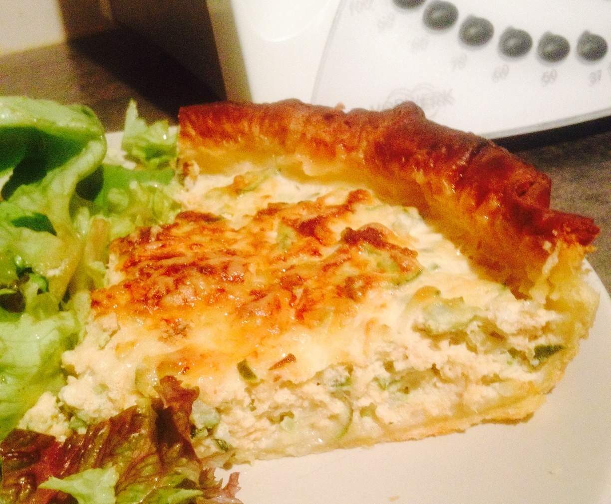 Tarte légère saumon courgettes