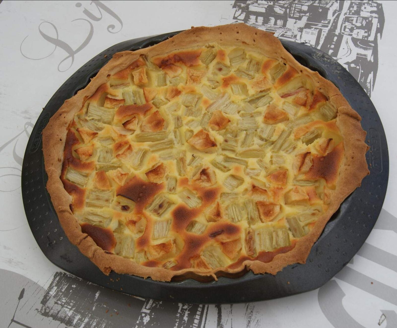 tarte pomme rhubarbe